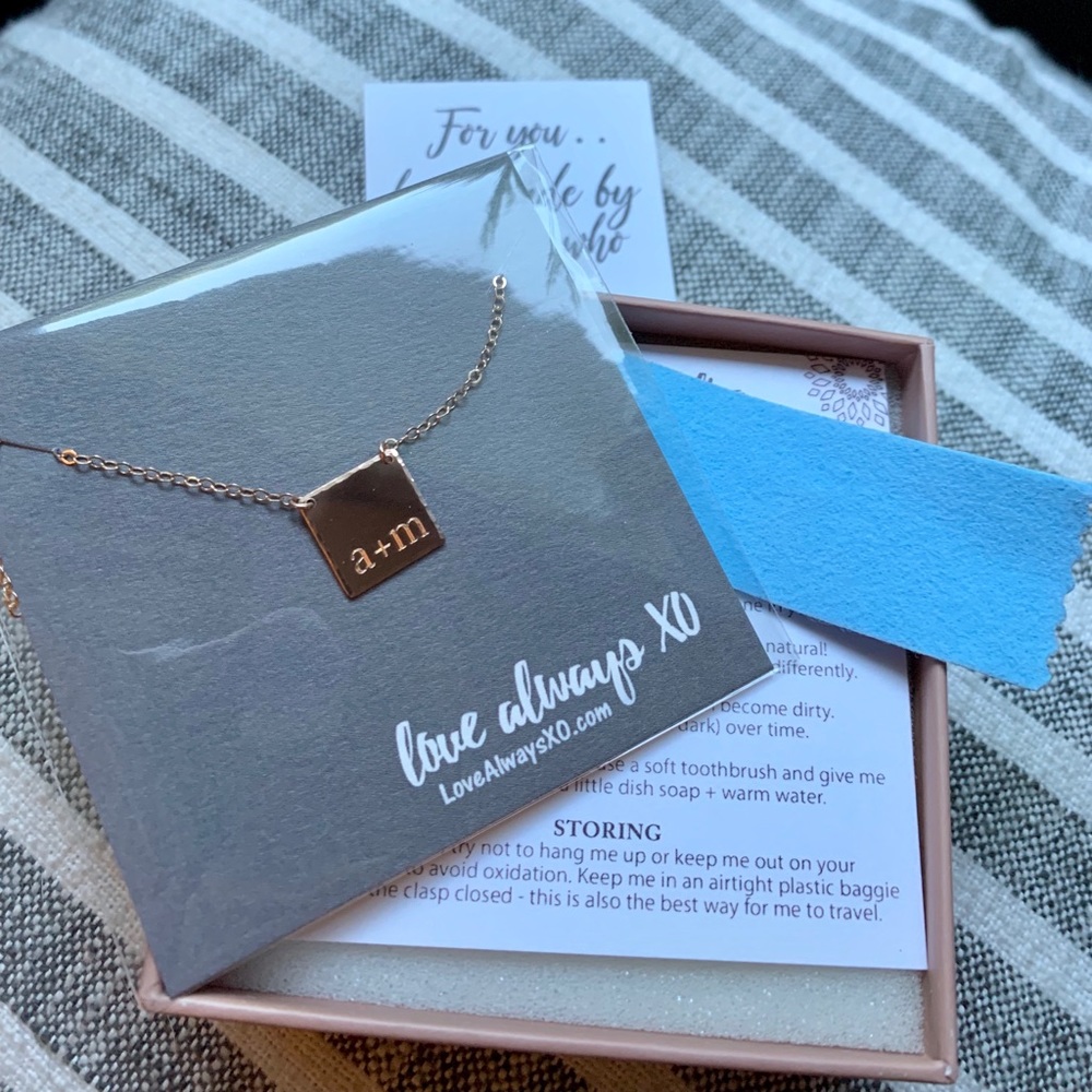 Love Always ❤️ Rose Gold A + M Initial Necklace